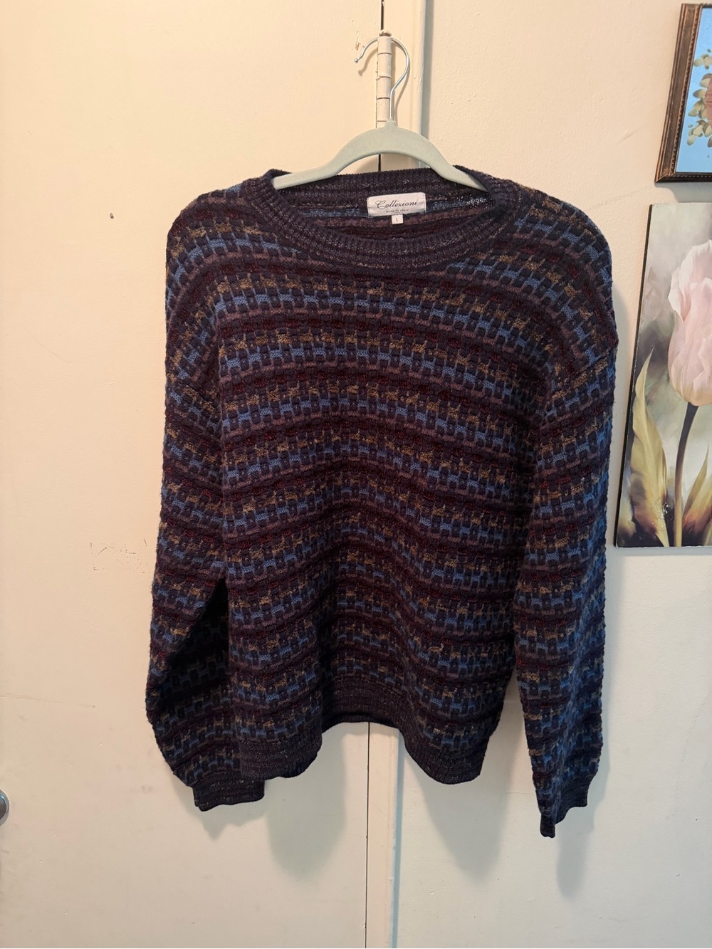 Collezioni 3D knit crewneck sweater large